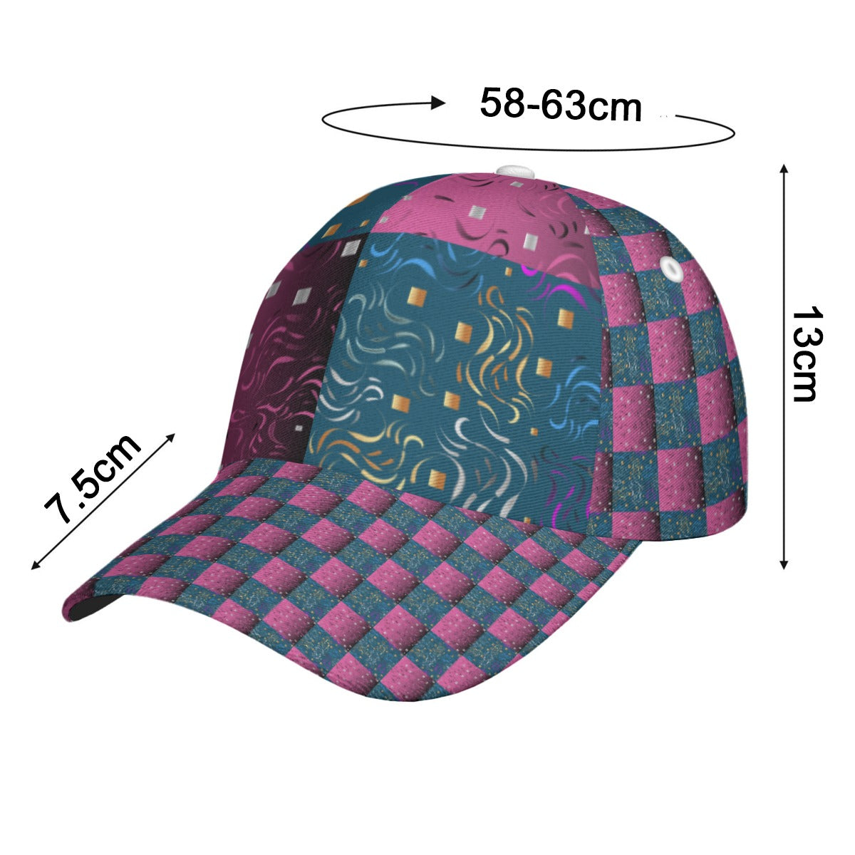 All-Over Print Unisex Peaked Cap With Box Kukloso Abstract Geo No 1368