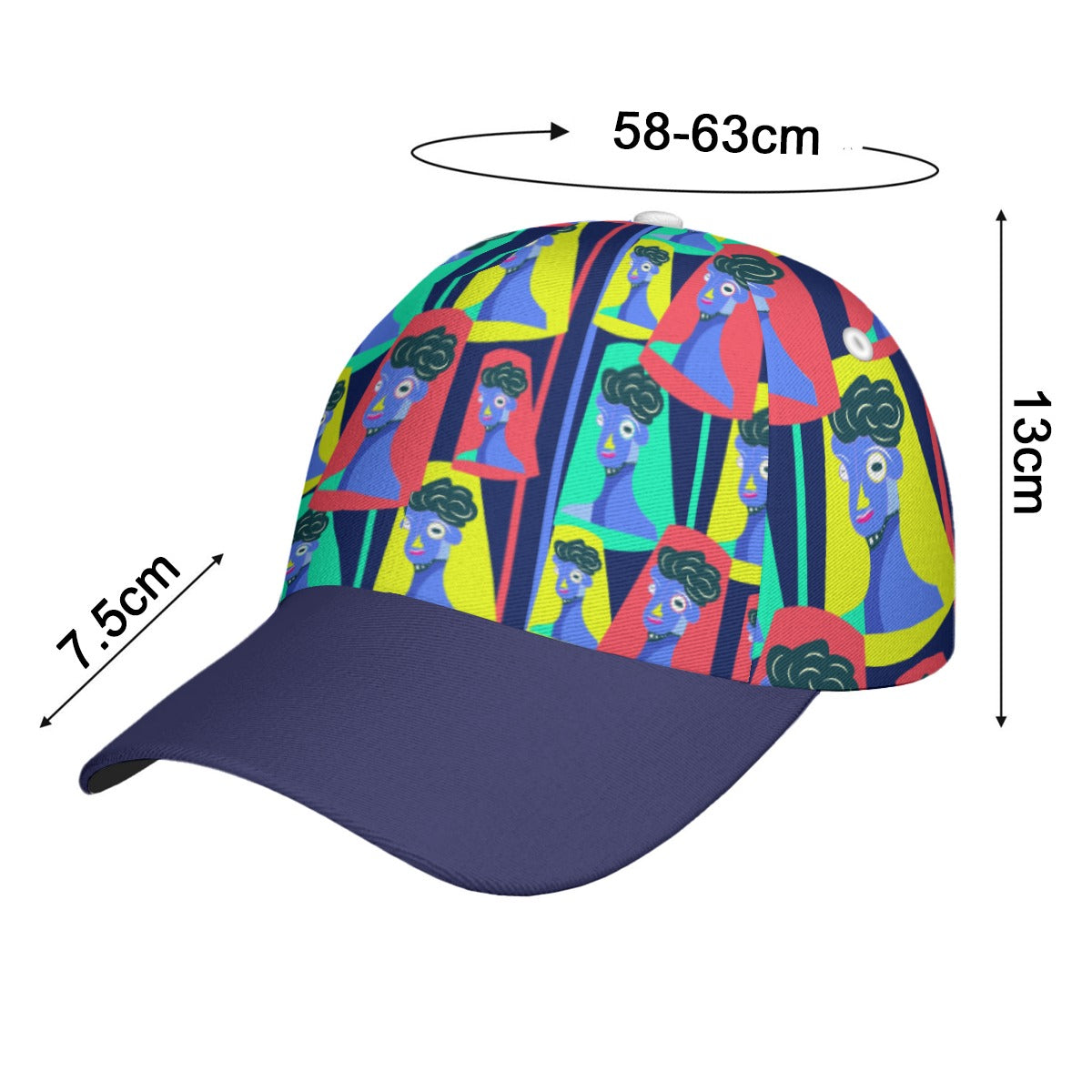 All-Over Print Unisex Peaked Cap With Box Kukloso Abstract Geo No 1396