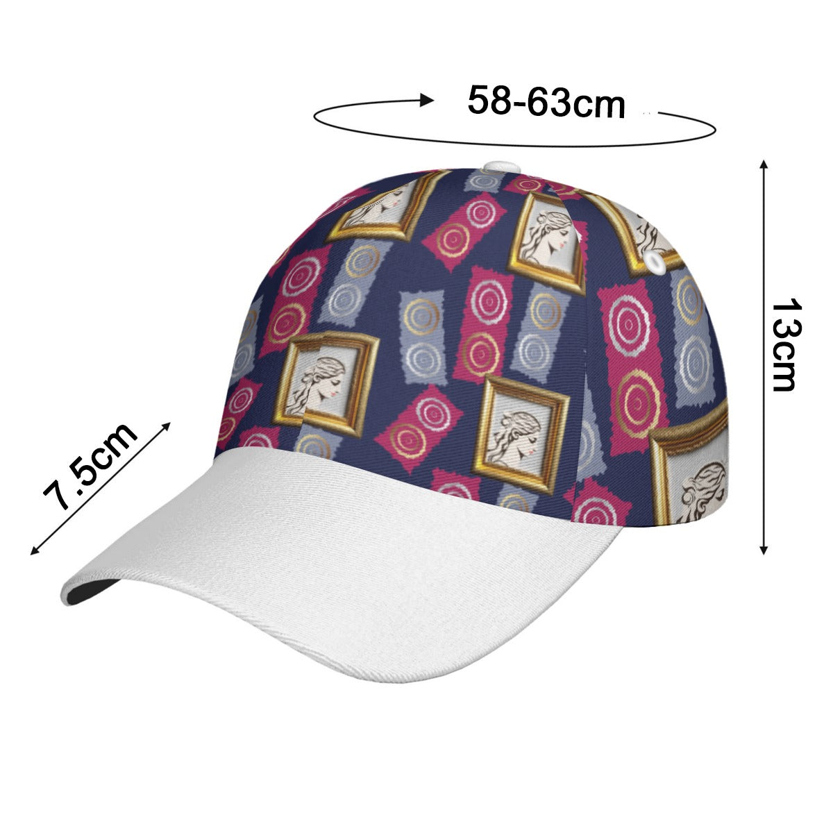 All-Over Print Unisex Peaked Cap With Box Kukloso Abstract Geo No 209