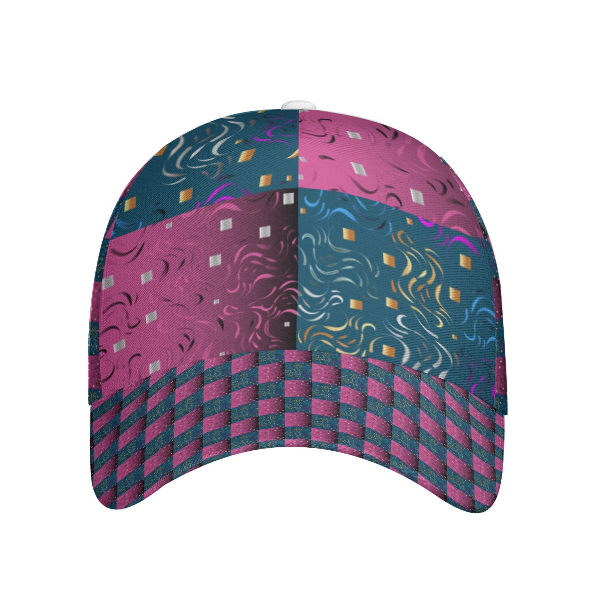 All-Over Print Unisex Peaked Cap With Box Kukloso Abstract Geo No 1368