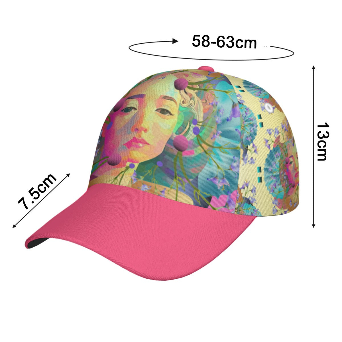 All-Over Print Unisex Peaked Cap With Box Kukloso Abstract Geo No 1361