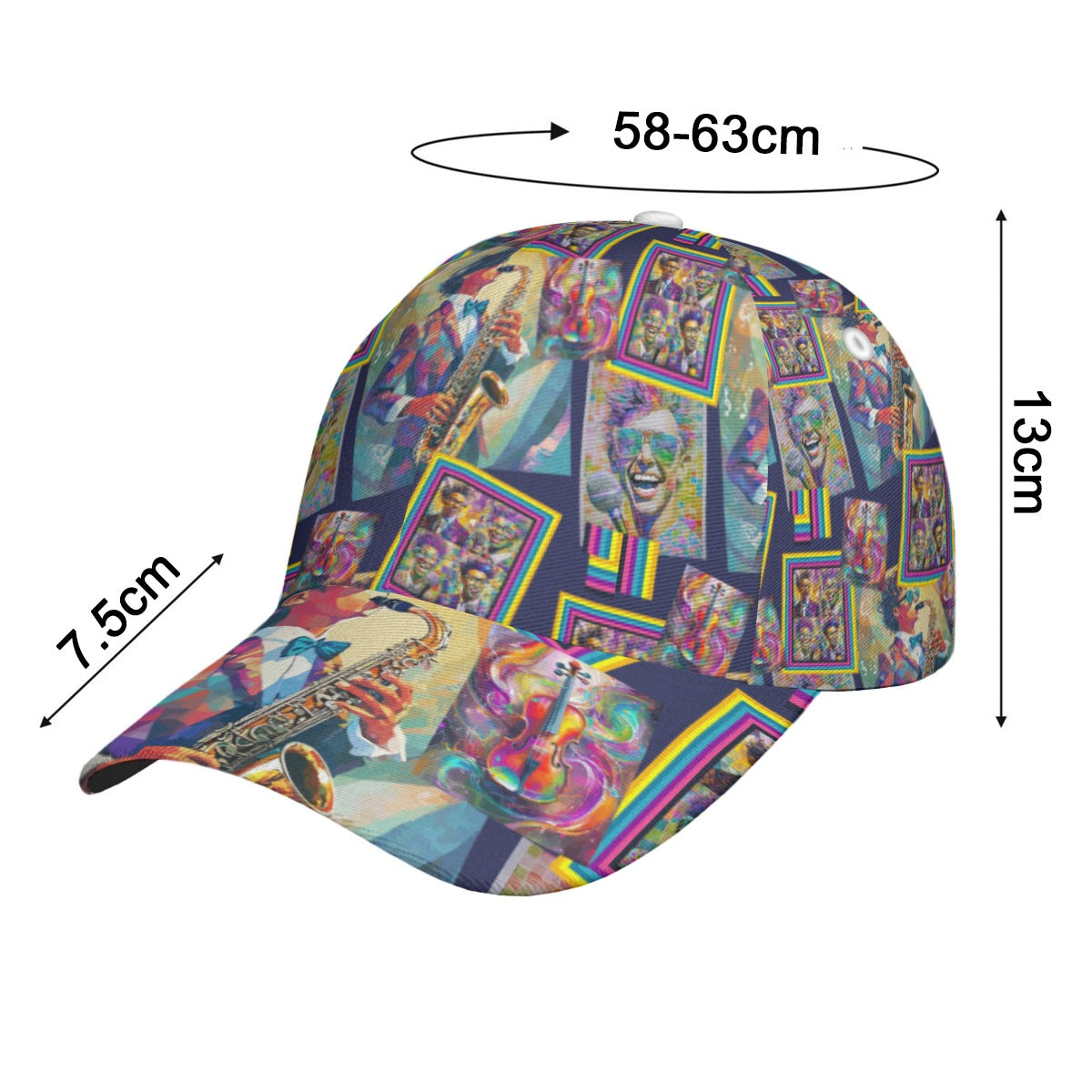 All-Over Print Unisex Peaked Cap With Box Kukloso Abstract Geo No 1006