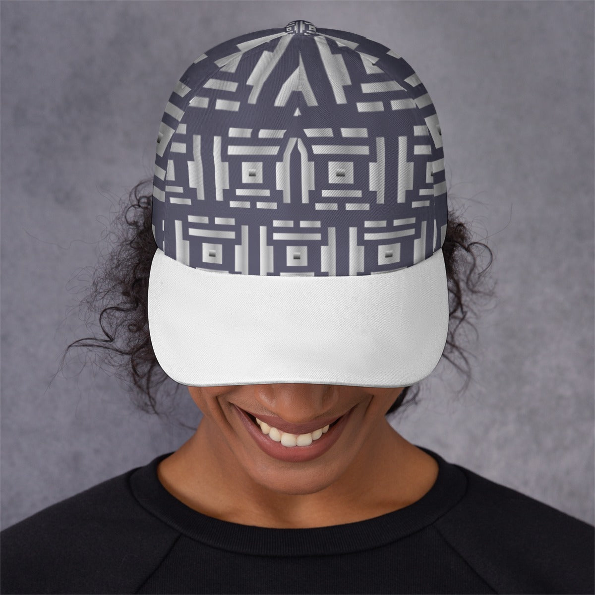 All-Over Unisex Print Peaked Cap With Box Kukloso Abstract Geo No 26