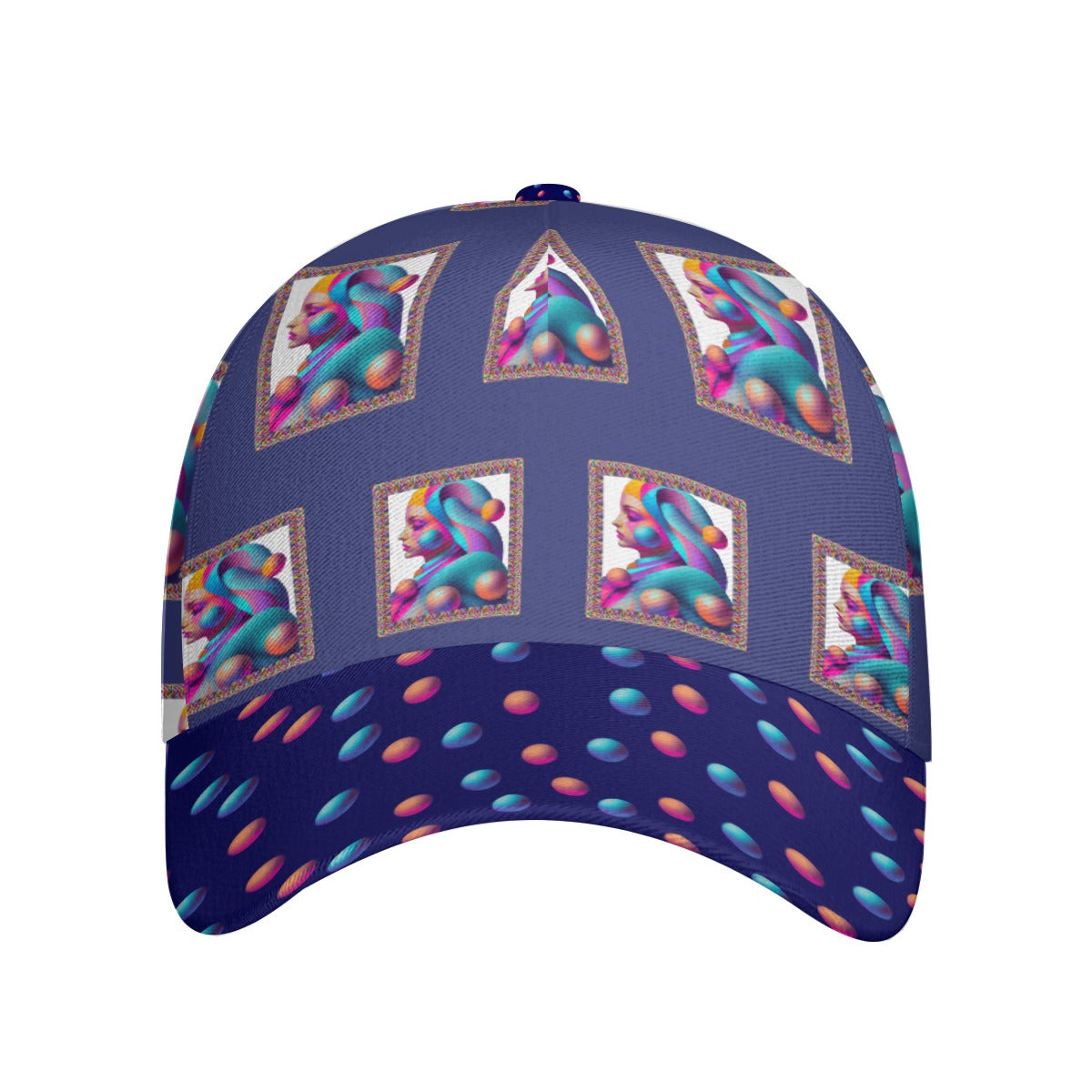 All-Over Print Unisex Peaked Cap With Box Kukloso Geo Abstract No 402