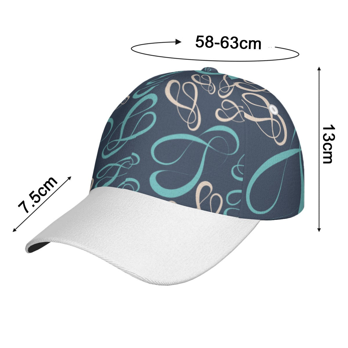 All-Over Unisex Print Peaked Cap With Box Kukloso Abstract Geo No 77