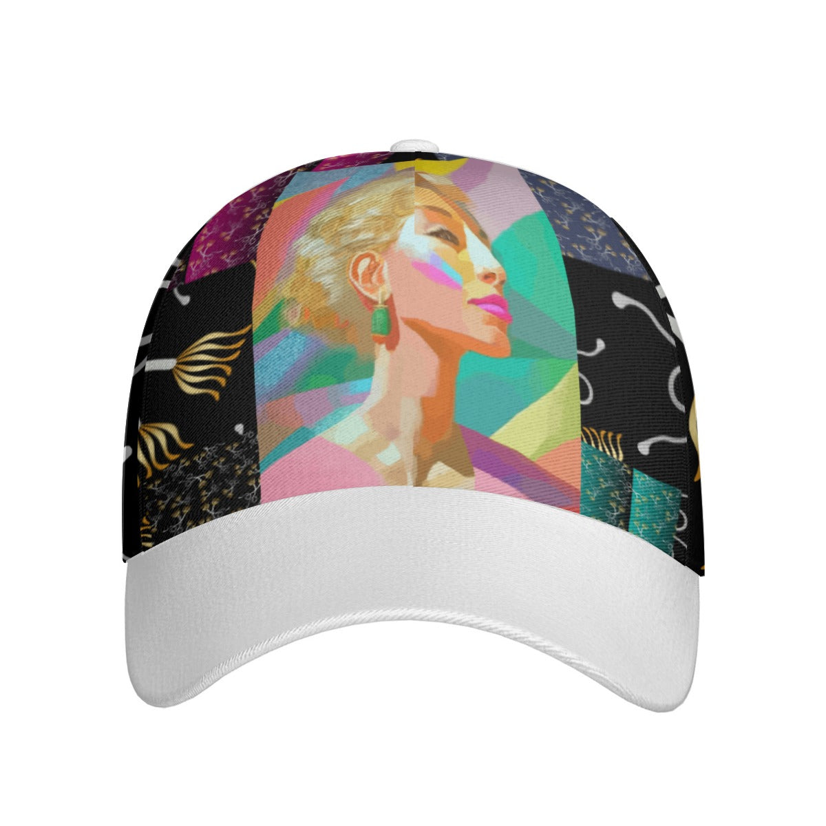 All-Over Print Unisex Peaked Cap With Box Kukloso Abstract Geo No 644