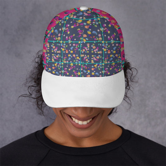 All-Over Print Unisex Peaked Cap With Box Kukloso Abstract Geo No 1128