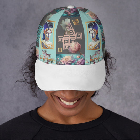 All-Over Print Unisex Peaked Cap With Box Kukloso Abstract Geo No 1810