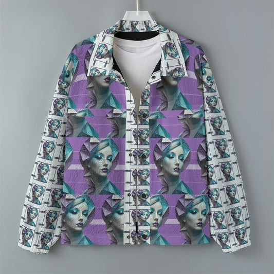 AOP Unisex Casual Lapel Jacket Kukloso Abstract No 348