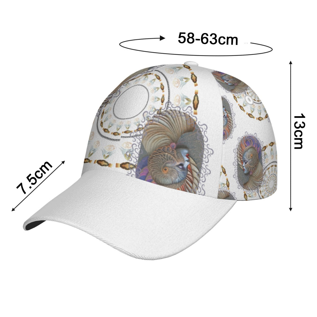 All-Over Print Unisex Peaked Cap With Box Kukloso Abstract Geo No 1567