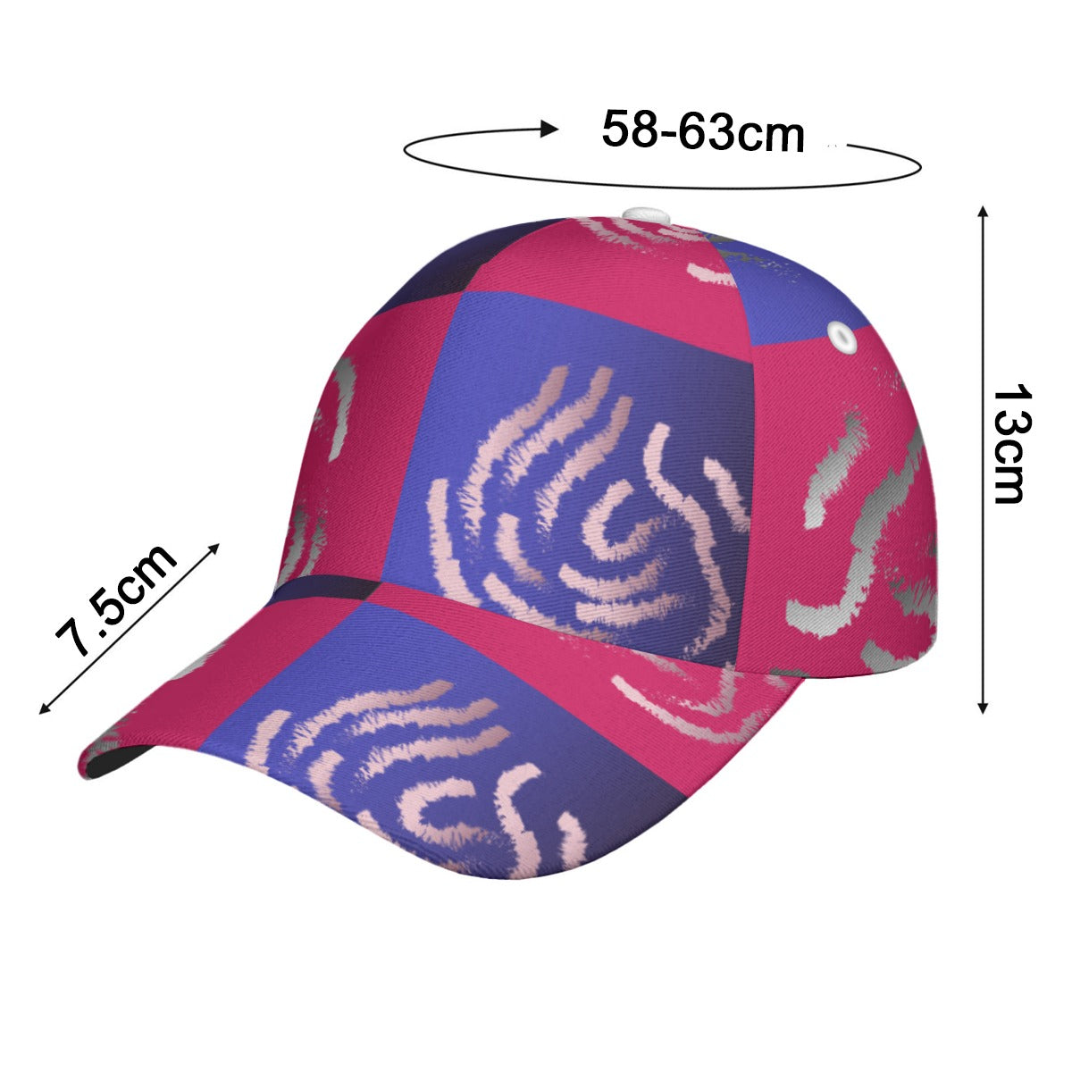 All-Over Print Unisex Peaked Cap With Box Kukloso Abstract Geo No 1382