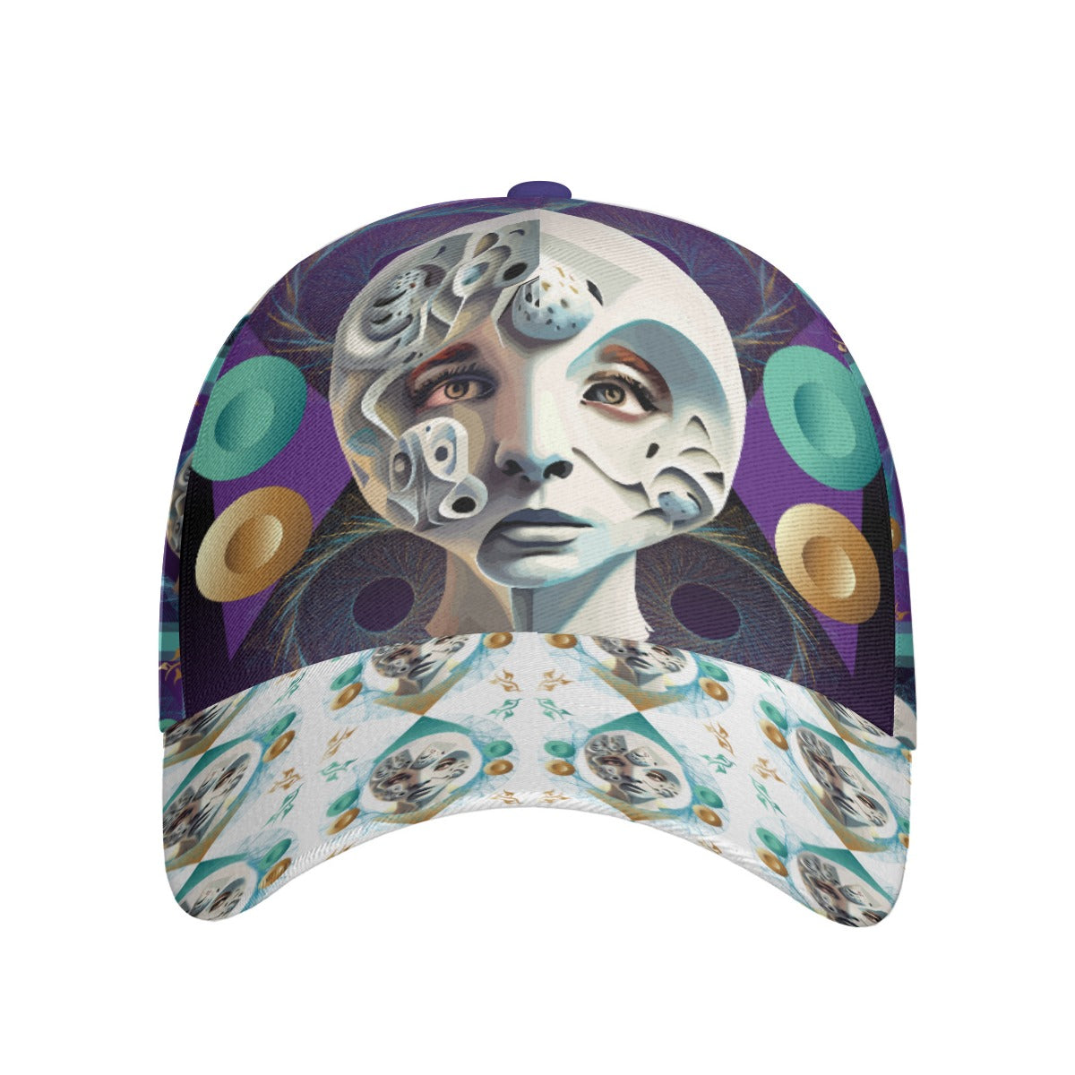 All-Over Print Unisex Peaked Cap With Box Kukloso Abstract Geo No 1340