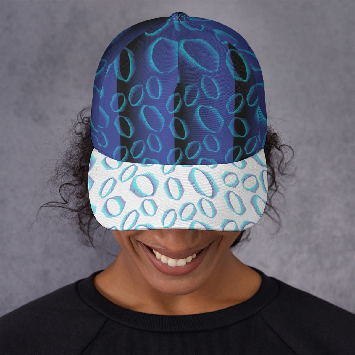 All-Over Unisex Print Peaked Cap With Box Kukloso Abstract Geo No 185