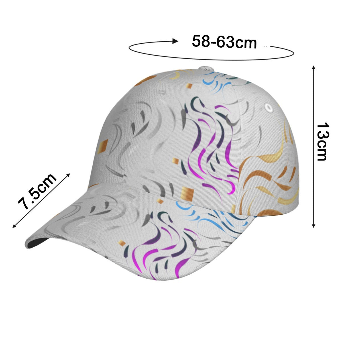 All-Over Print Unisex Peaked Cap With Box Kukloso Abstract Geo No 1372