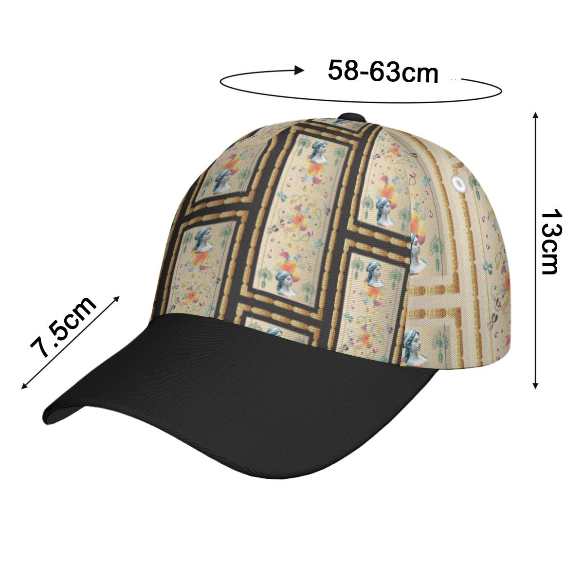 All-Over Print Unisex Peaked Cap With Box Kukloso Abstract Geo No 1837