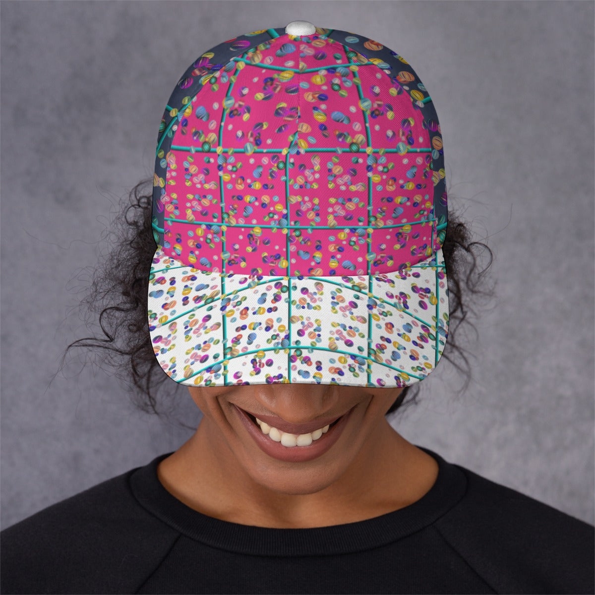 All-Over Print Unisex Peaked Cap With Box Kukloso Abstract Geo No 1127