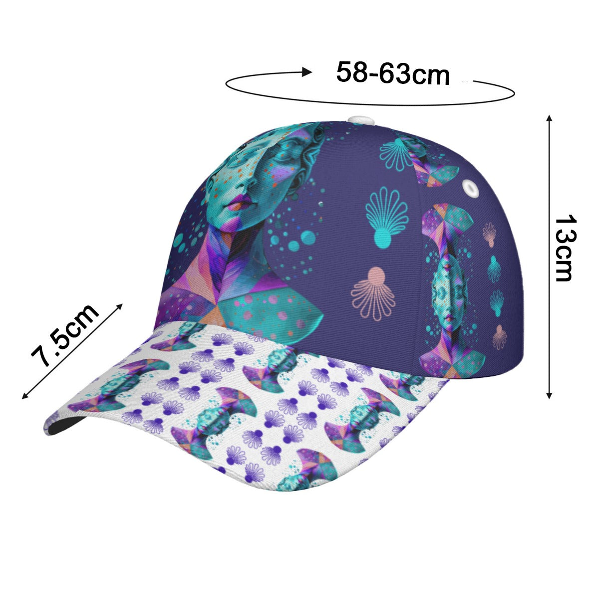 All-Over Print Unisex Peaked Cap With Box Kukloso Abstract Geo No 1284