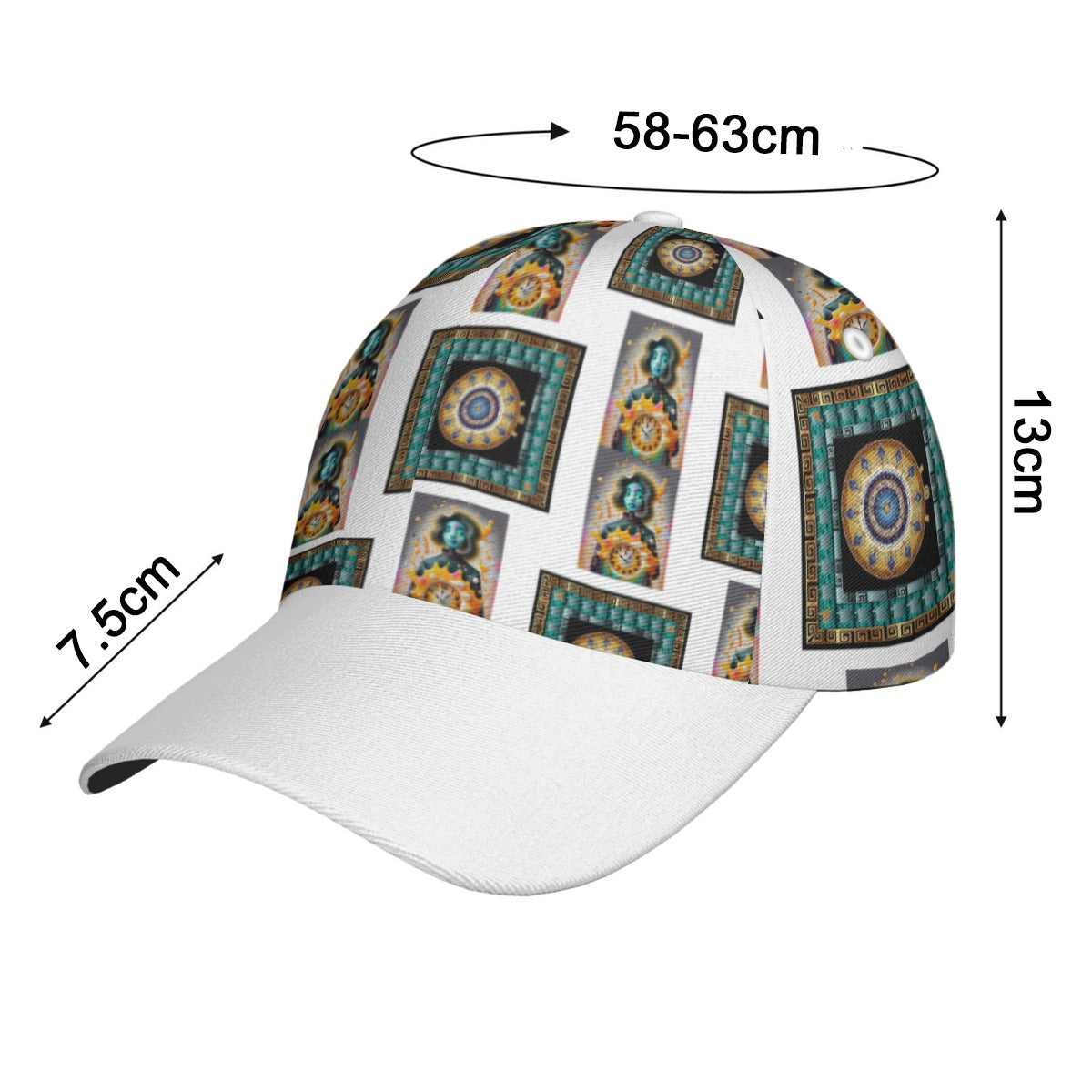 All-Over Print Unisex Peaked Cap With Box Kukloso Abstract Geo No 1819