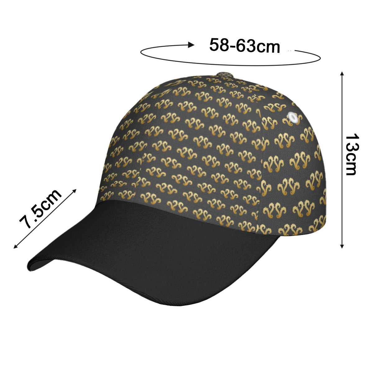 All-Over Unisex Print Peaked Cap With Box Kukloso Abstract Geo No 1082