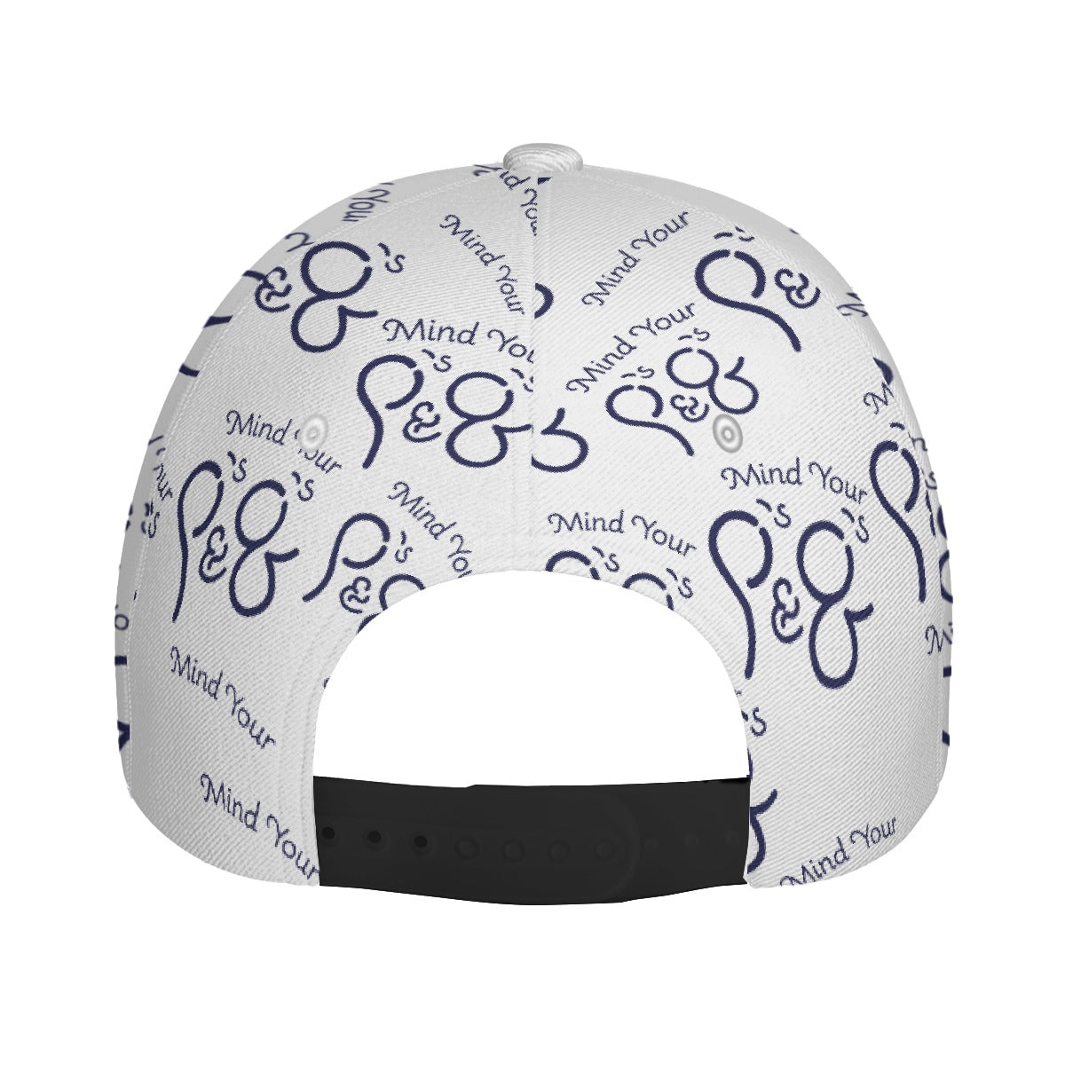 All-Over Print Unisex Peaked Cap With Box Kukloso P's & Q's White