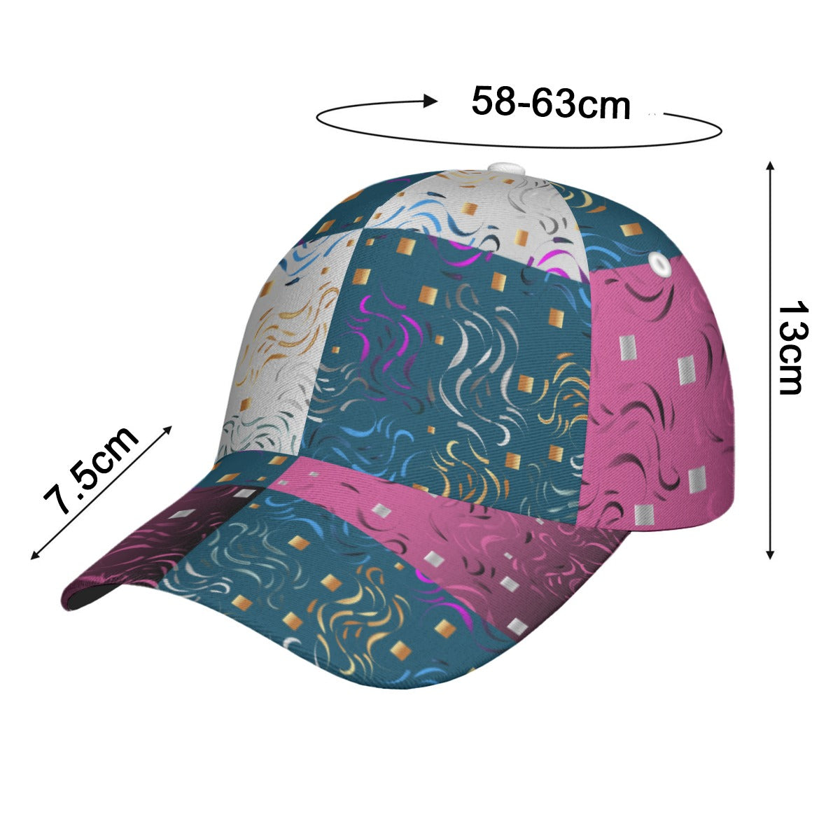 All-Over Print Unisex Peaked Cap With Box Kukloso Abstract Geo No 1364