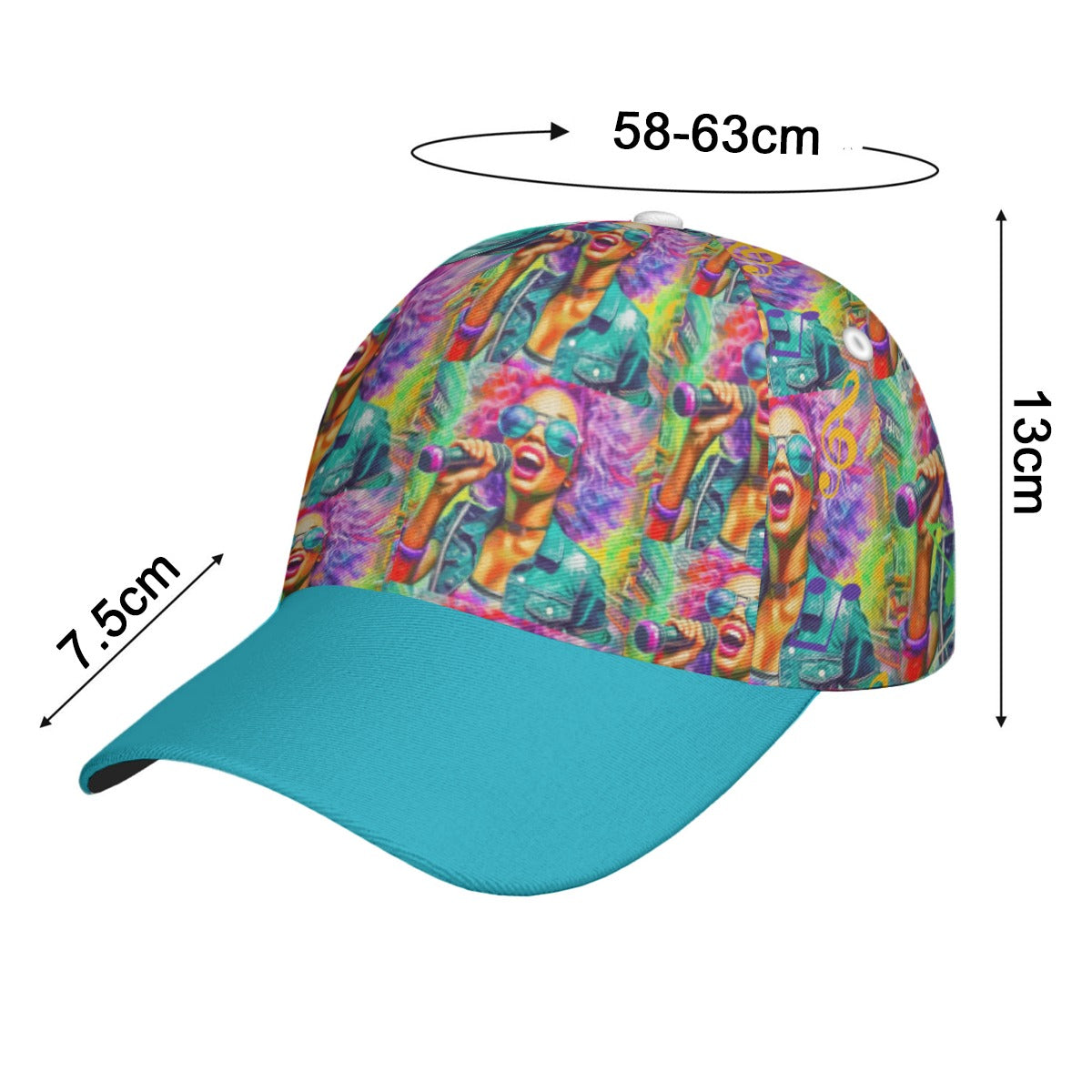 All-Over Print Unisex Peaked Cap With Box Kukloso Abstract Geo No 1025