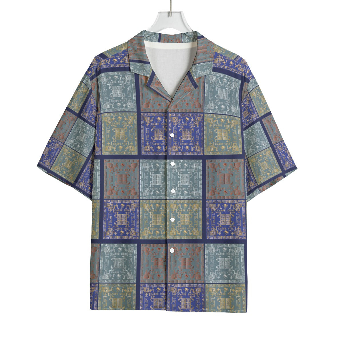 AOP Men's Hawaiian Rayon Shirt Kukloso Greek Border No 50