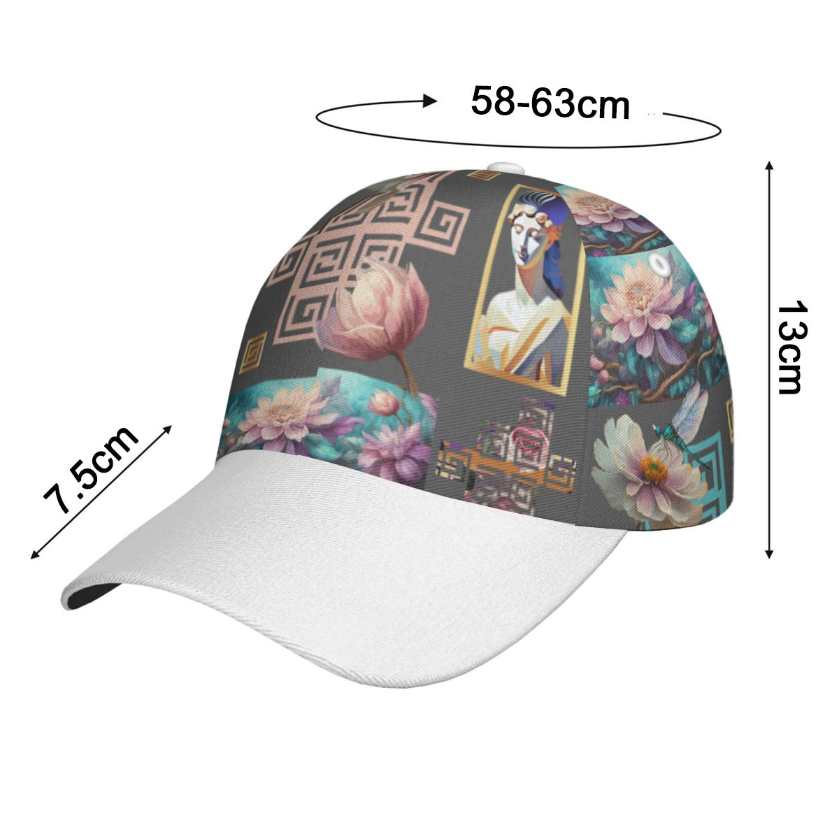 All-Over Print Unisex Peaked Cap With Box Kukloso Abstract Geo No 1811