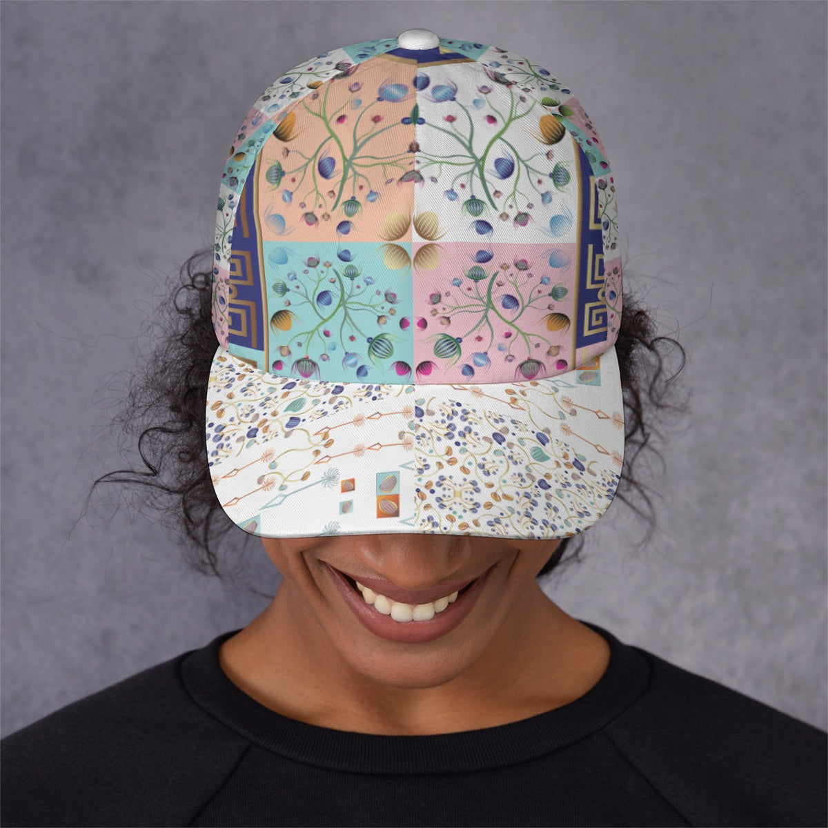 All-Over Print Unisex Peaked Cap With Box Kukloso Abstract Geo No 901