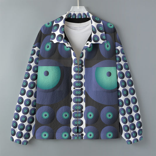 AOP Unisex Casual Lapel Jacket Kukloso Abstractical No 143