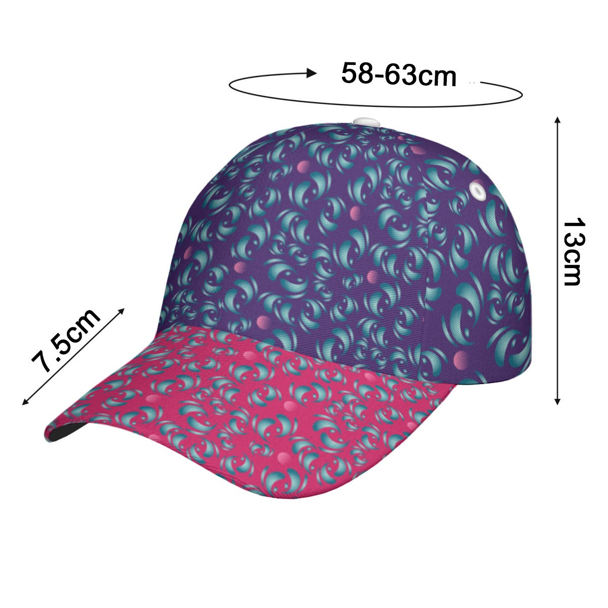 All-Over Print Unisex Peaked Cap With Box Kukloso Abstract Geo No 1182