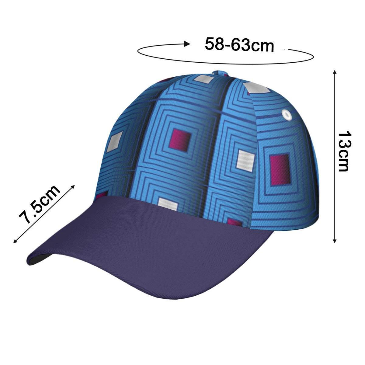 All-Over Print Unisex Peaked Cap With Box Kukloso Abstract Geo No 1210