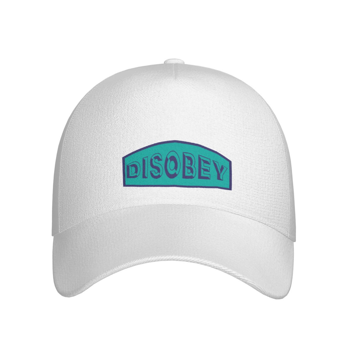 All-Over Print Peaked Cap With Box Kukloso Disobey Logo Teal