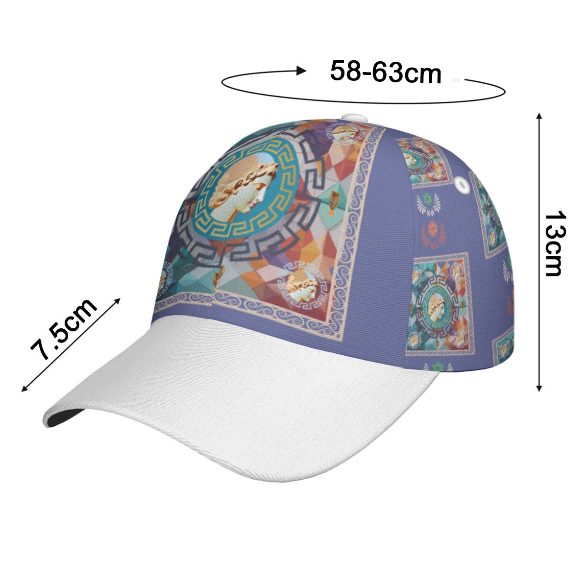 All-Over Print Unisex Peaked Cap With Box Kukloso Abstract Geo No 1507