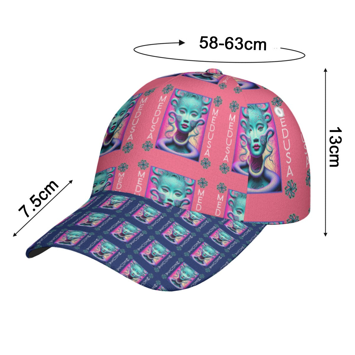 All-Over Print Unisex Peaked Cap With Box Kukloso Geo Abstract No 153