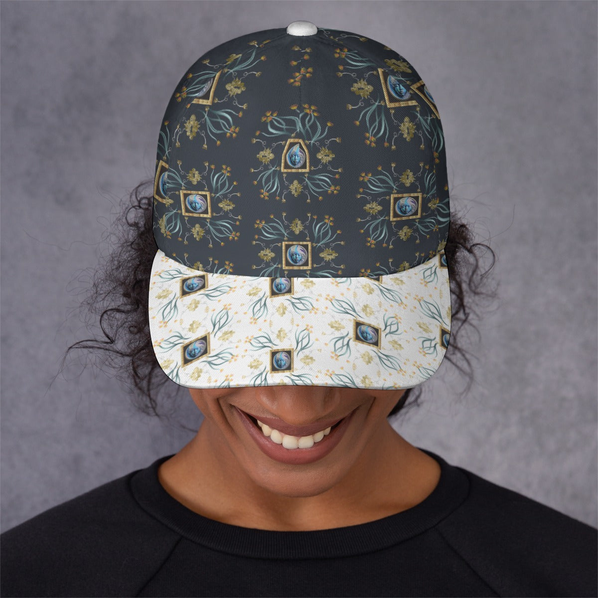 All-Over Print Unisex Peaked Cap With Box Kukloso Abstract Geo No 1134