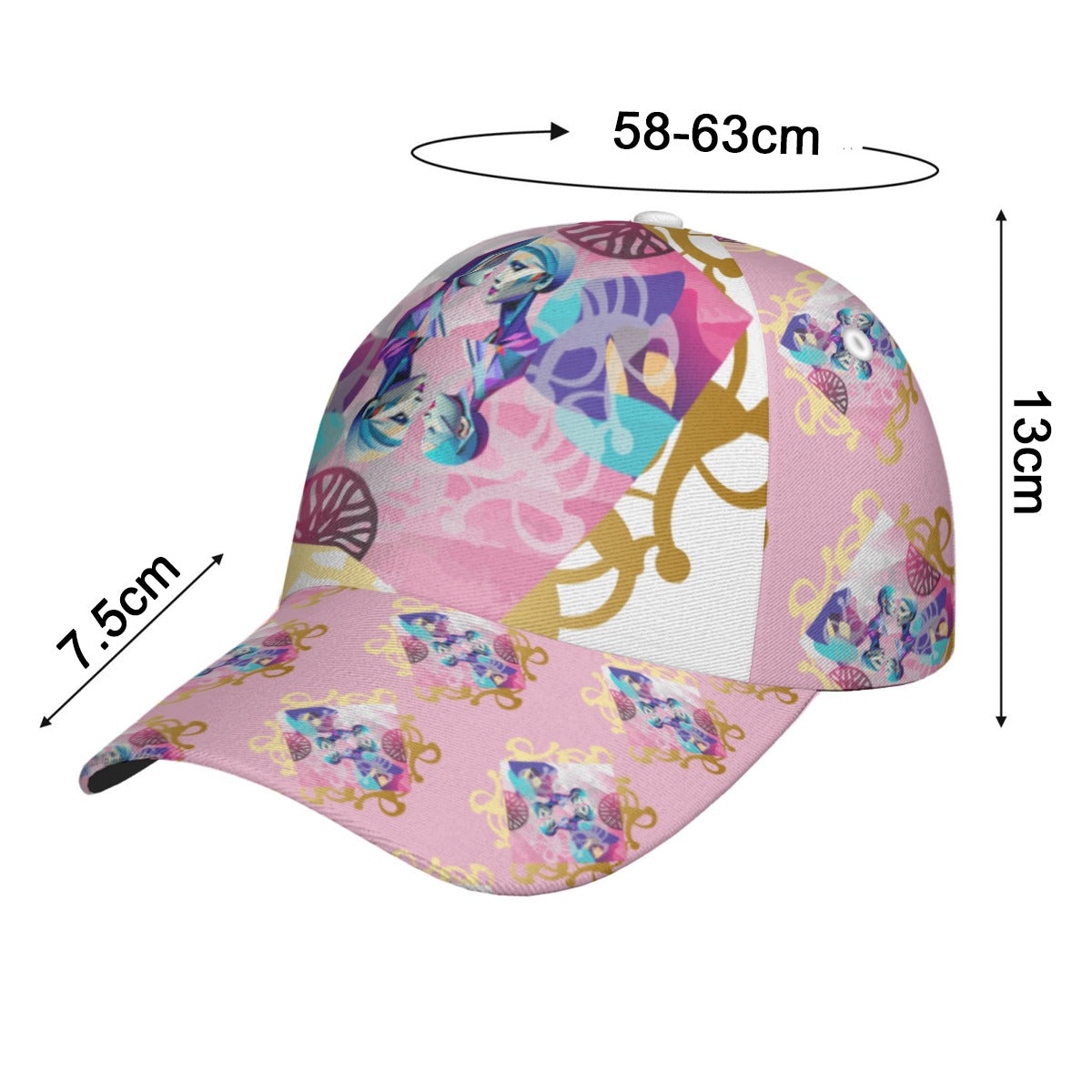 All-Over Print Unisex Peaked Cap With Box Kukloso Abstract Geo No 1632