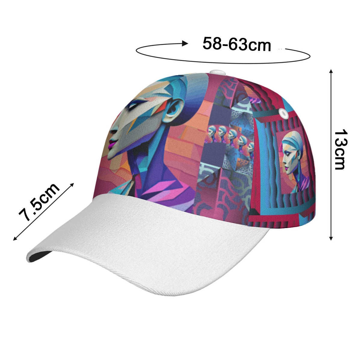 All-Over Print Unisex Peaked Cap With Box Kukloso Abstract Geo No 820