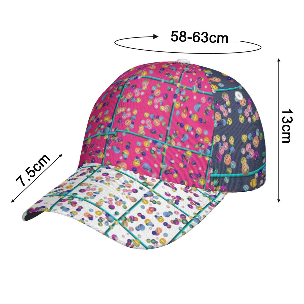 All-Over Print Unisex Peaked Cap With Box Kukloso Abstract Geo No 1127