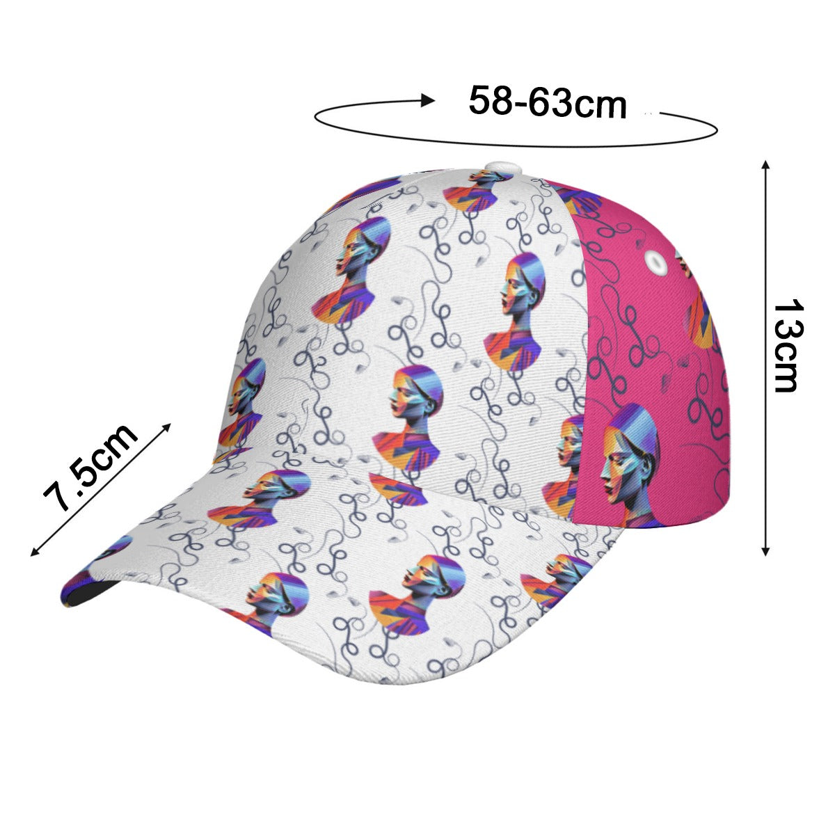 All-Over Print Unisex Peaked Cap With Box Kukloso Abstract Geo No 1239