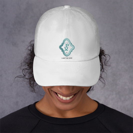 All-Over Print Peaked Cap With Box Kukloso 'I Am The One' Chi Ro PX Christogram Aqua