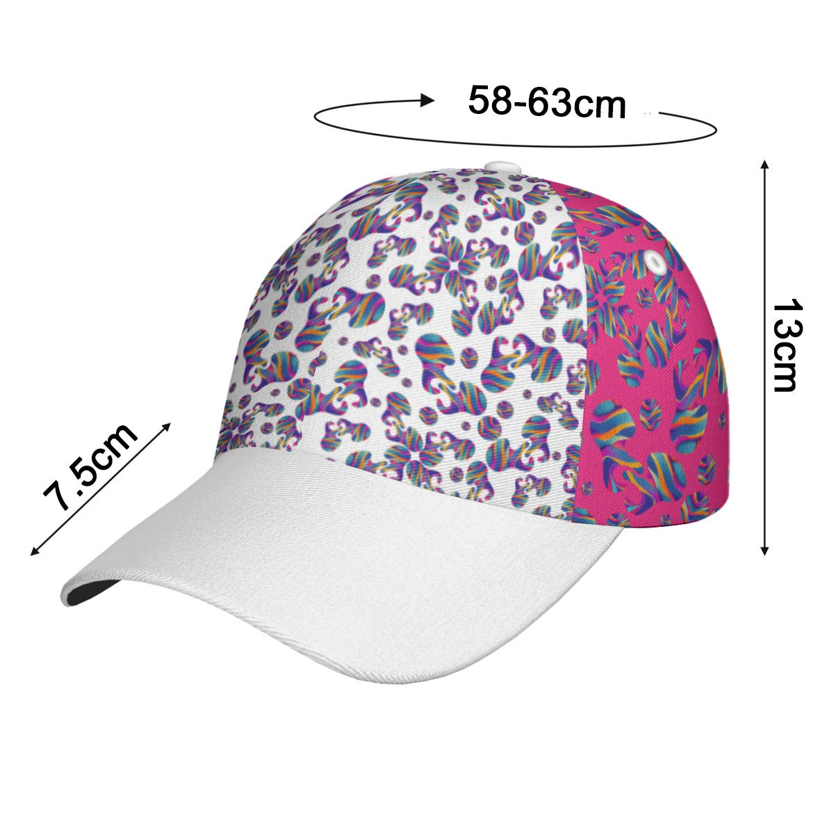 All-Over Print Unisex Peaked Cap With Box Kukloso Abstract Geo No 1066