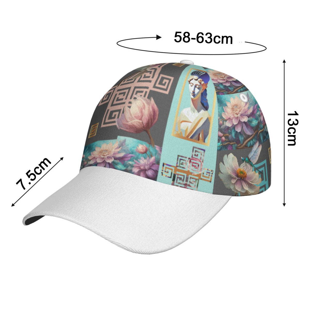 All-Over Print Unisex Peaked Cap With Box Kukloso Abstract Geo No 1810