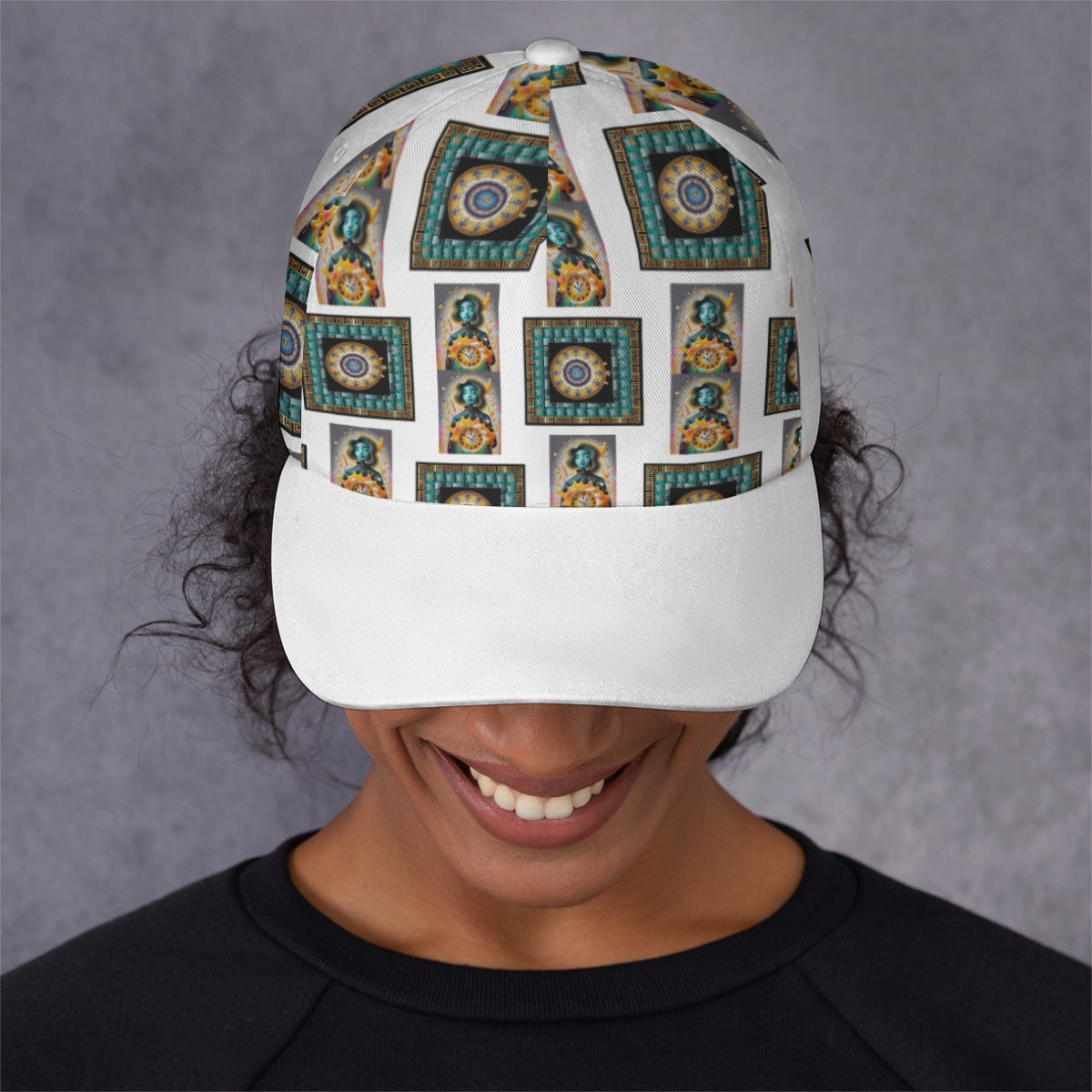 All-Over Print Unisex Peaked Cap With Box Kukloso Abstract Geo No 1819