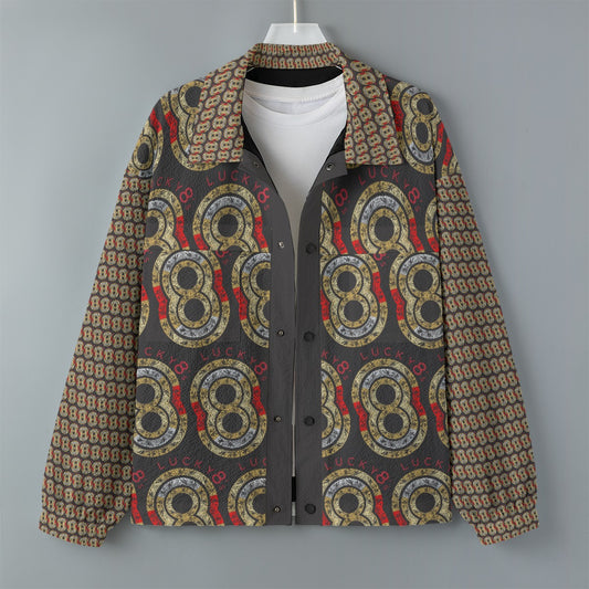 AOP Unisex Casual Lapel Jacket Kukloso Patchwork Collage No 116