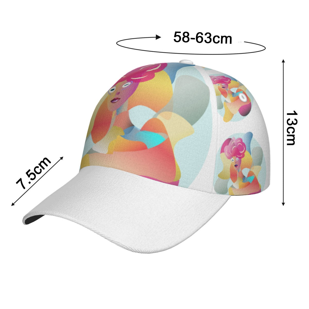 All-Over Print Unisex Peaked Cap With Box Kukloso No 1500