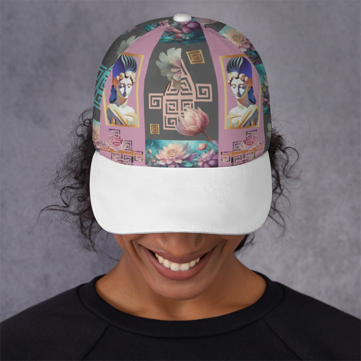 All-Over Print Unisex Peaked Cap With Box Kukloso Abstract Geo No 1809