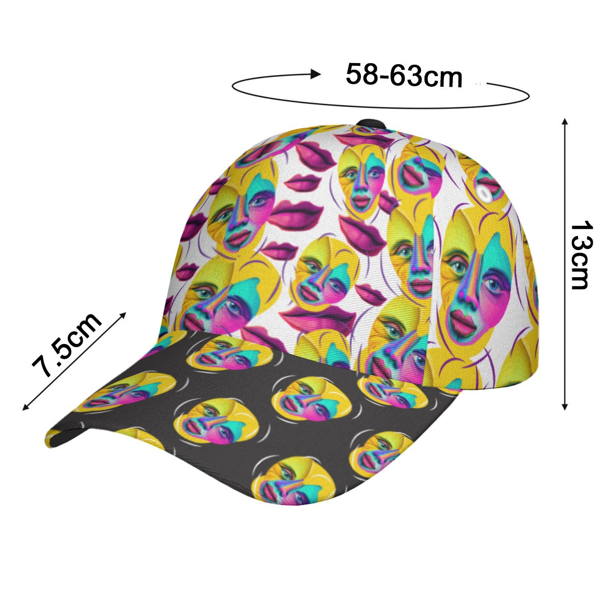 All-Over Print Unisex Peaked Cap With Box Kukloso Abstract Geo No 1248