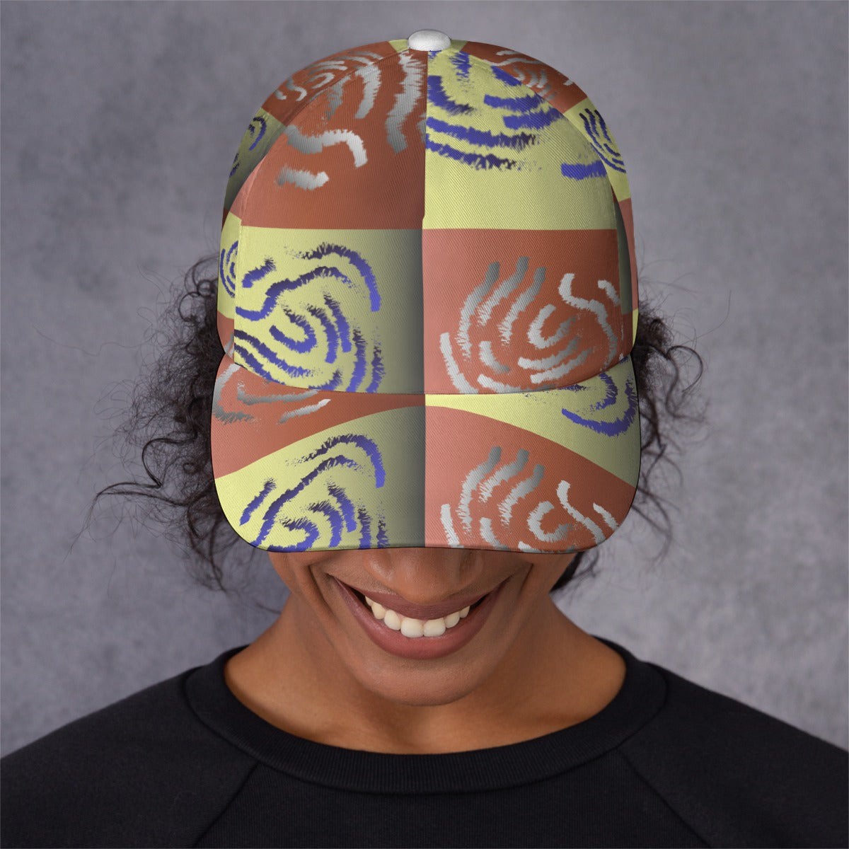 All-Over Print Unisex Peaked Cap With Box Kukloso Abstract Geo No 1380