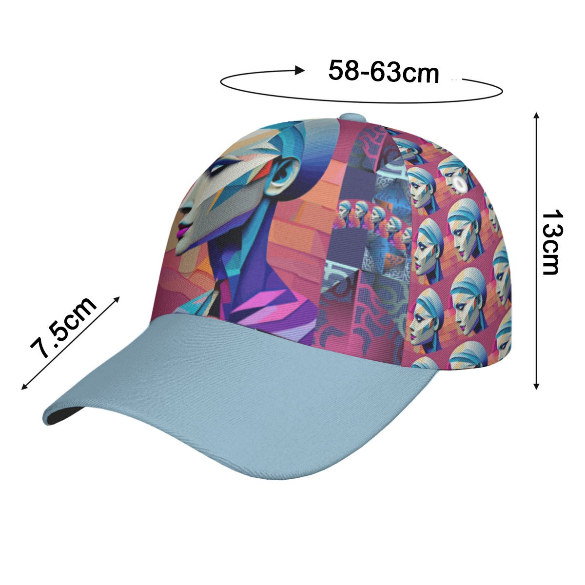 All-Over Print Unisex Peaked Cap With Box Kukloso Abstract Geo No 821